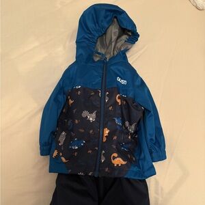 Gusti Blue Dinosaur Rain suit. New condition, only worn twice.